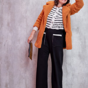 pantalon urbano de mujer, tipo jogger de diseño, ideal para otoño, rustico sin frisa con spandex
